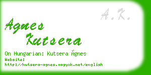 agnes kutsera business card